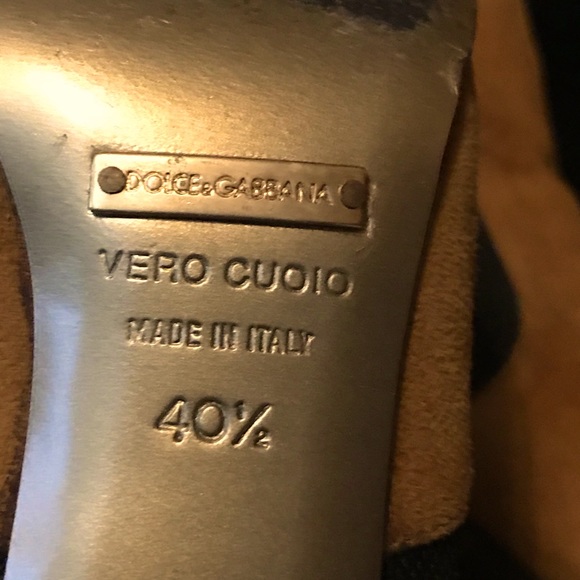 EUC ✨Dolce and Gabbana Tan and Black Suede Bootie - Picture 5 of 12